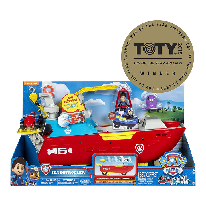 Nickelodeon Paw Patrol Sea Patroller Transforming Vehicle with Lights & Sounds - VMInnovations