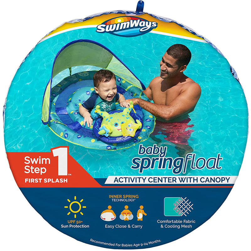 SwimWays Inflatable Baby Spring Octopus Pool Float Activity Center (Open Box)