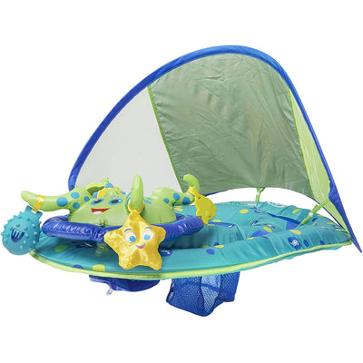 SwimWays Inflatable Baby Spring Float Activity Center with Canopy, Octopus(Used)