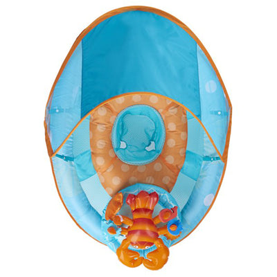 SwimWays Inflatable Baby Spring Pool Float Activity Center with Canopy, Lobster