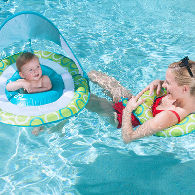 Swimways Mommy and Me Baby 9 to 24 Months Spring Float w/ Canopy & Bed (2 Pack) - VMInnovations