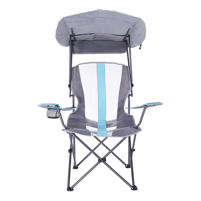 Kelsyus Premium Portable Camping Chair, 50+UPF Canopy & Cup Holder, Blue (3Pack) - VMInnovations