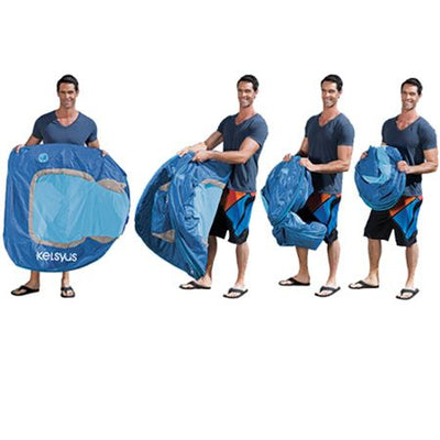Kelsyus Floating Pool Lounger Inflatable Chair w/ Cup Holder, Blue (2 Pack) - VMInnovations
