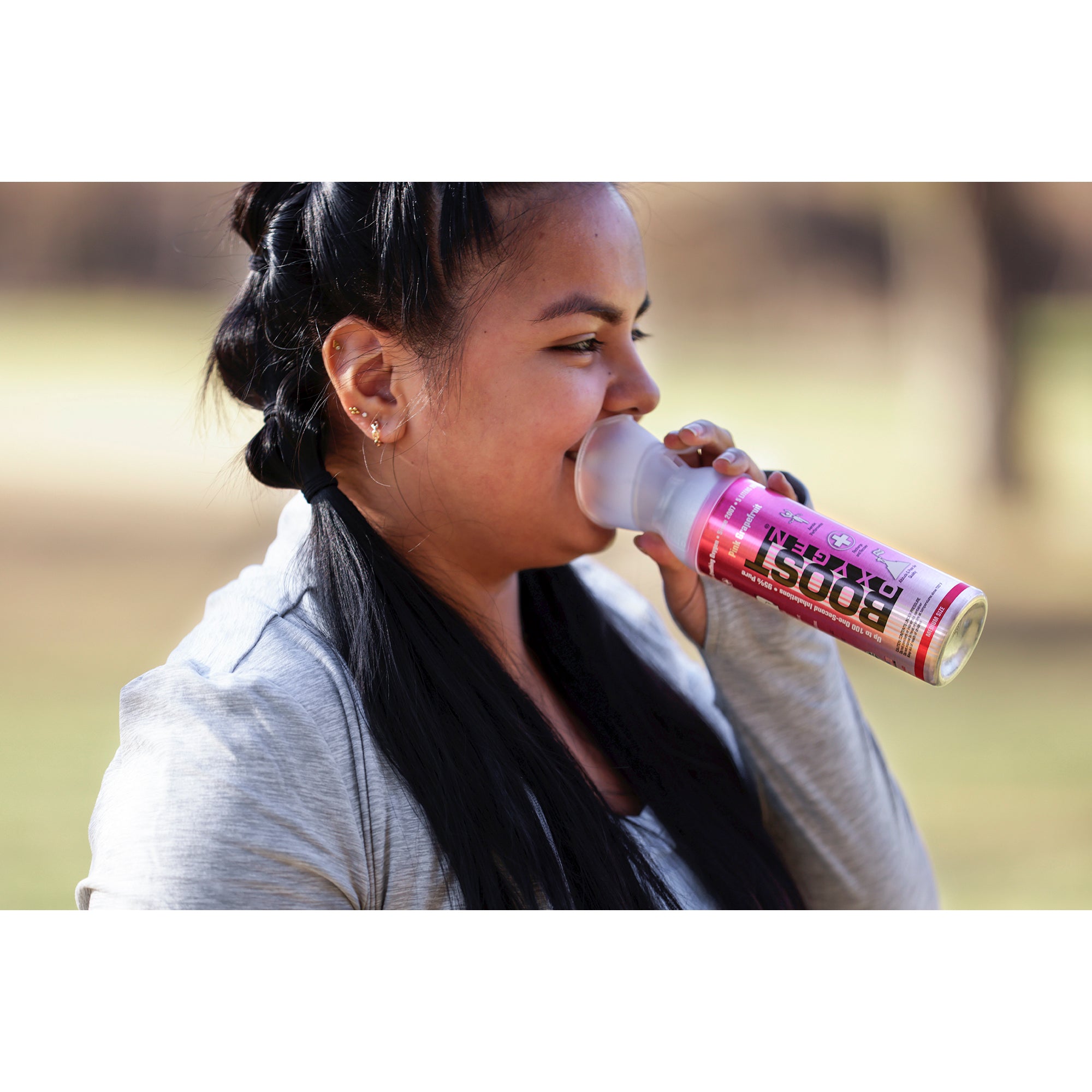Boost Oxygen Natural 5 Liter Pure Oxygen Canister, Pink Grapefruit (2 Pack) - VMInnovations