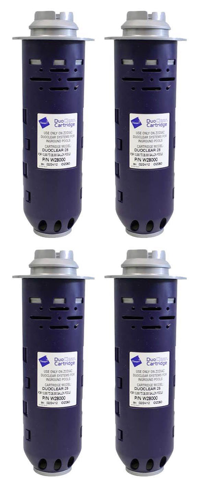 4) ZODIAC NATURE 2 W28000 DuoClear Cartridges 25 K Gallon Inground Swimming Pool