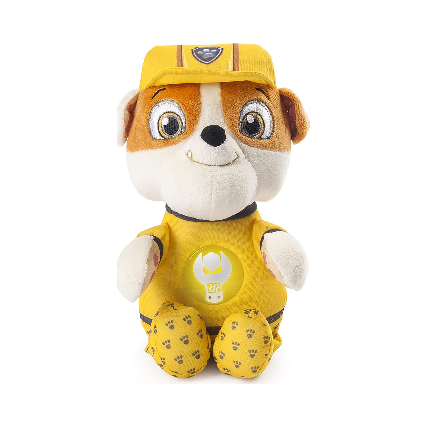 Paw Patrol Snuggle Up Rubble Soft Pup Stuffed Plush with 9 Sounds and Phrases