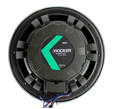 Kicker 41KMW104LC 10" 150 Watt Marine/Boat LED Subwoofer Sub KM10+6.5" Speakers