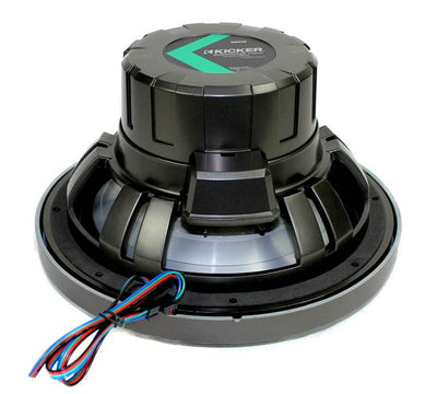 Kicker 41KMW104LC 10" 150 Watt Marine/Boat LED Subwoofer Sub KM10+6.5" Speakers