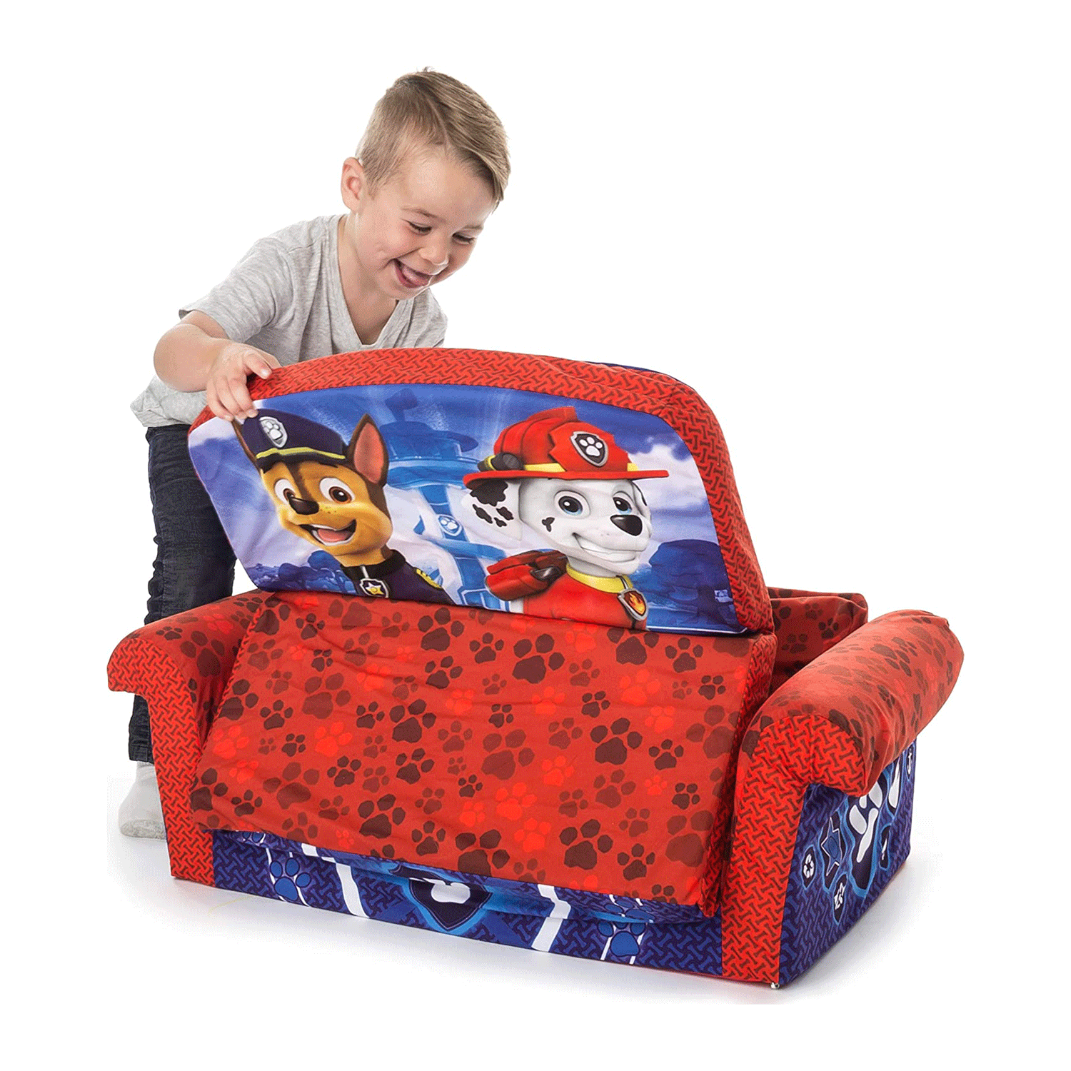 Marshmallow Furniture Paw Patrol Comfy 2-in-1 Flip Open Couch Bed Kid Furniture (Refurbished)