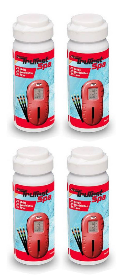 4) AquaChek 522255 Spa Hot Tub TruTest Digital Strip Reader Bottles - 200 Strips