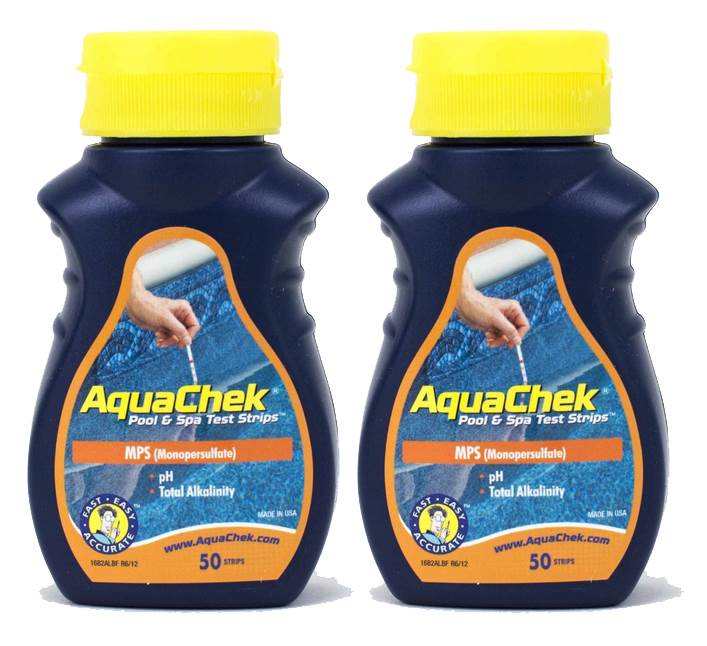 100) AquaChek Orange 561682A Swimming Pool Spa Monopersulfate 3-in-1 Test Strips