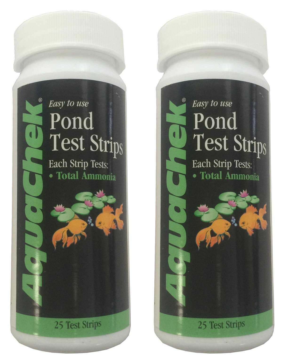 AquaChek 571850 Lake Pond Aquarium Tank Easy Total Ammonia Test Kit - 50 Strips
