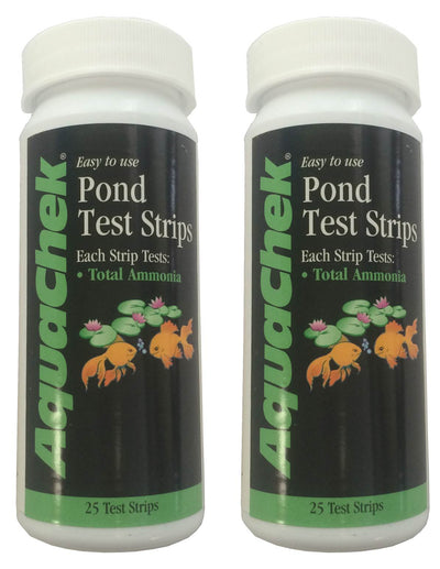 AquaChek 571850 Lake Pond Aquarium Tank Easy Total Ammonia Test Kit - 50 Strips