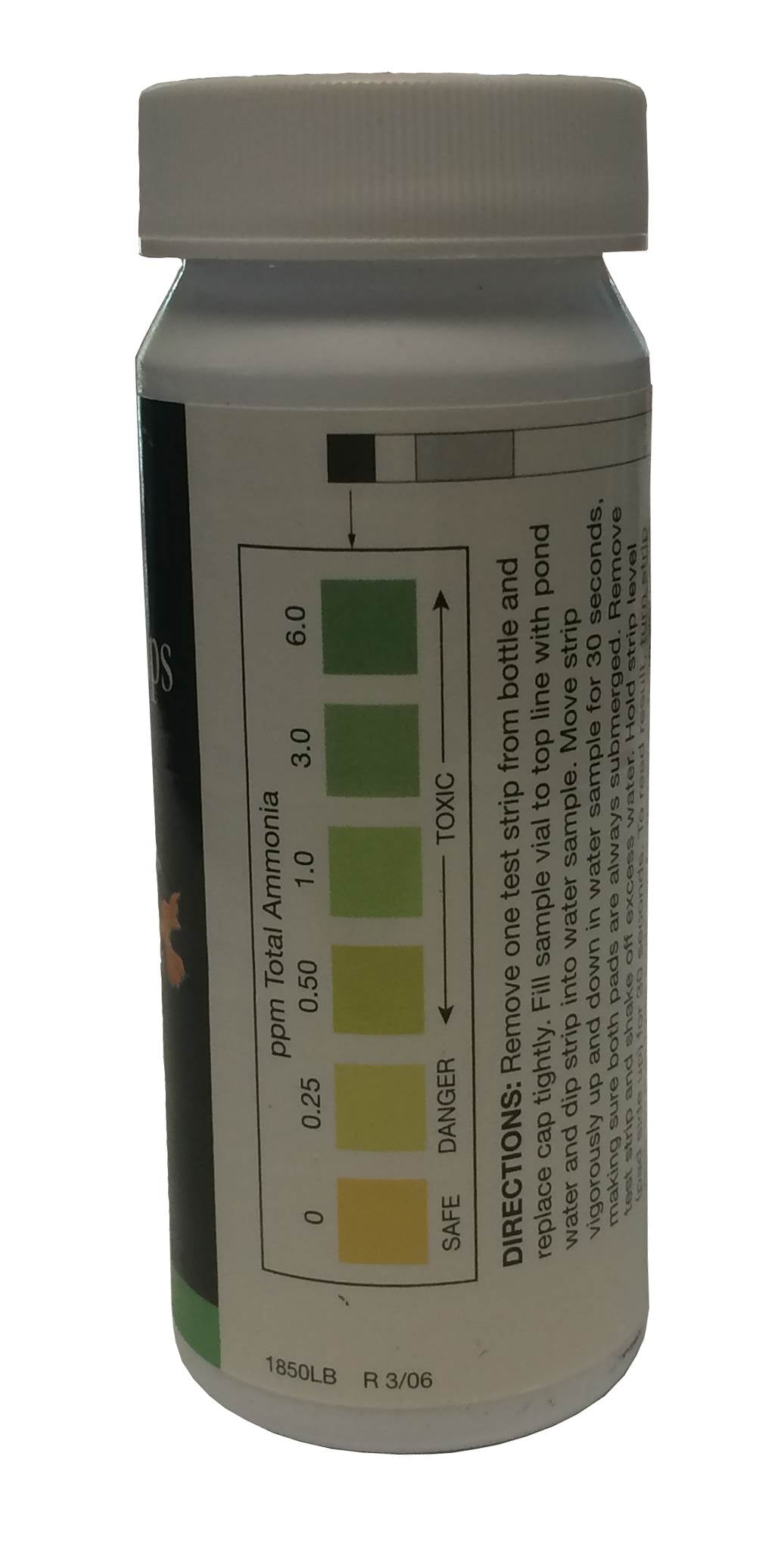 AquaChek 571850 Lake Pond Aquarium Tank Easy Total Ammonia Test Kit - 50 Strips