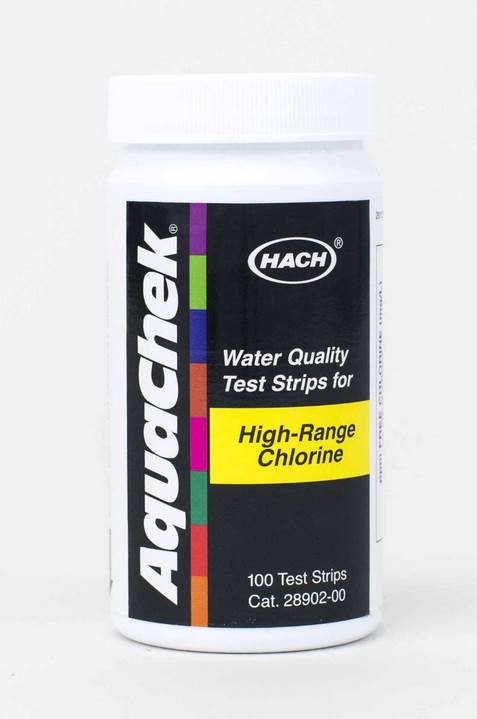 AquaChek 652013 Swimming Pool Spa High-Range Chlorine Test Strip Kit 200 Strips
