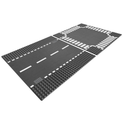 LEGO City Base Street Road Straight and Crossroad Platforms Gray 7280 (Open Box)
