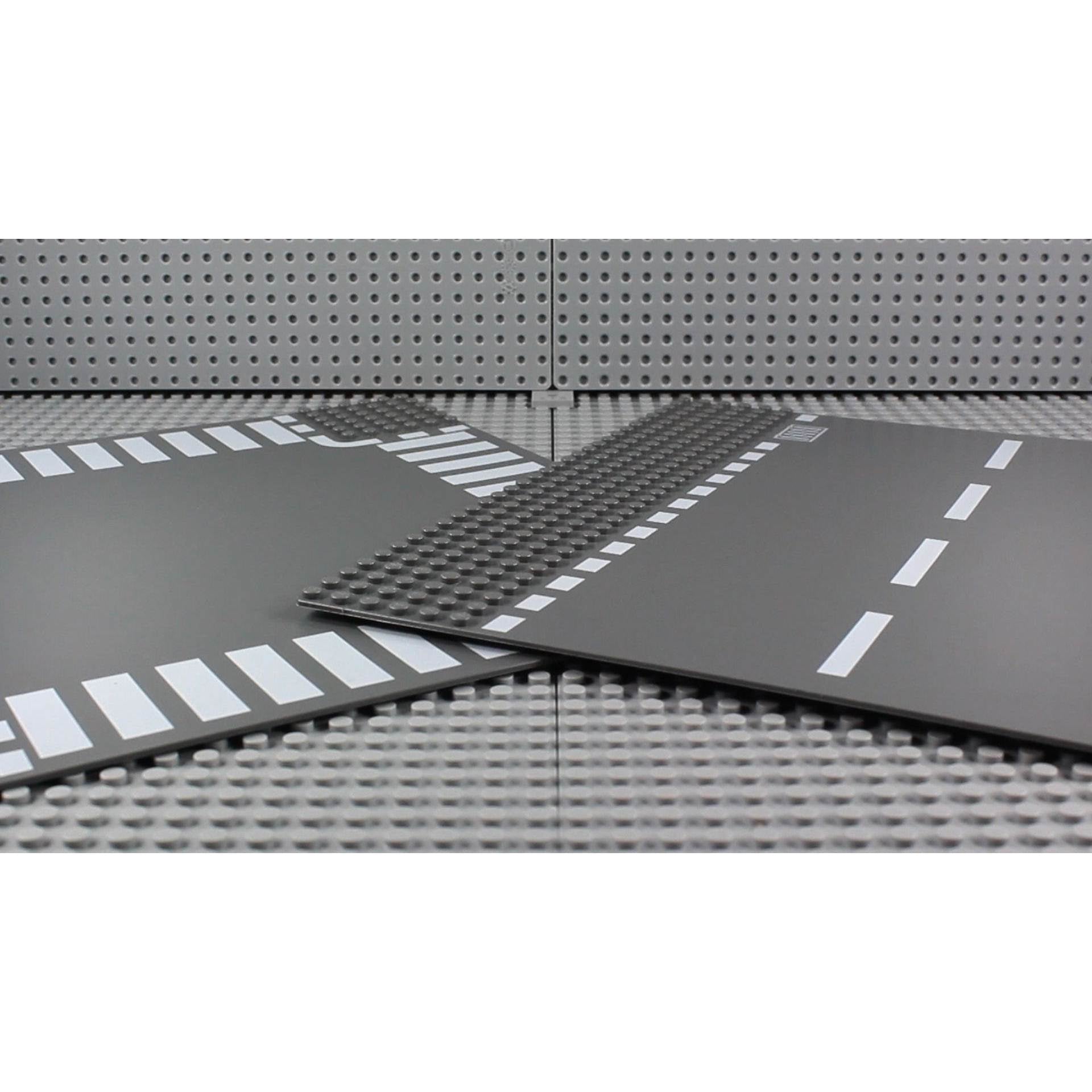 LEGO City Base Street Road Straight and Crossroad Platforms Gray 7280 (Open Box)
