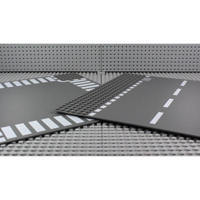 LEGO City Base Street Road Straight and Crossroad Platforms Gray 7280 (Open Box)