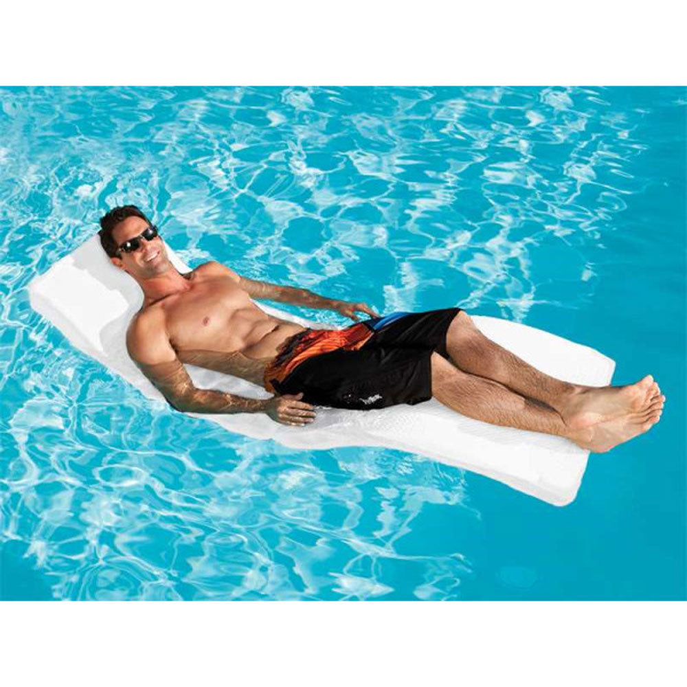 SwimWays Portable Terra Sol Sonoma Chaise Poolside and Floating Lounge, White