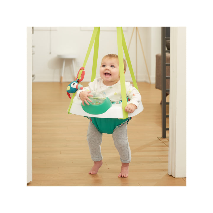 Evenflo ExerSaucer 2 In 1 Tiny Tropics Baby Seat & Doorway Play Jumper (Used)