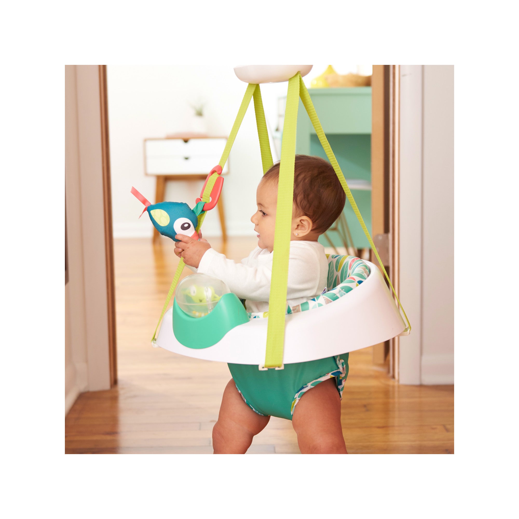 Evenflo 2 In 1 Tiny Tropics Baby Activity Seat & Doorway Play Jumper (Open Box) - VMInnovations