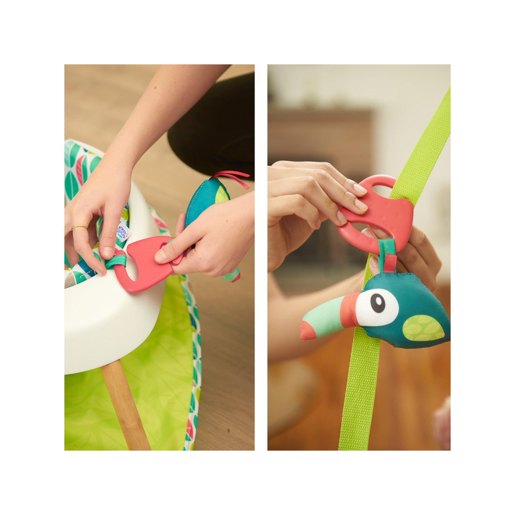 Evenflo 2 In 1 Tiny Tropics Baby Activity Seat & Doorway Play Jumper (Open Box) - VMInnovations