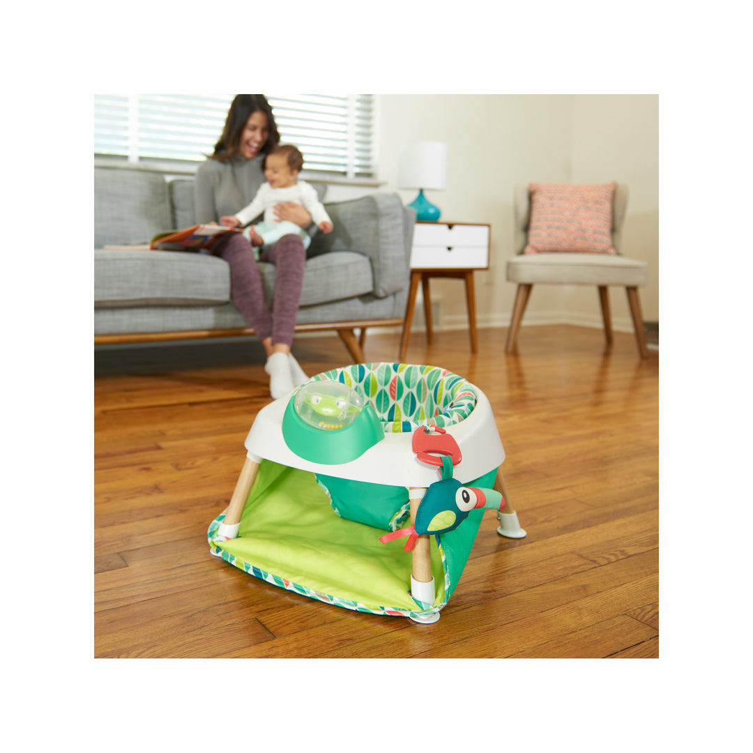Evenflo ExerSaucer 2 In 1 Tiny Tropics Baby Seat & Doorway Play Jumper (Used)