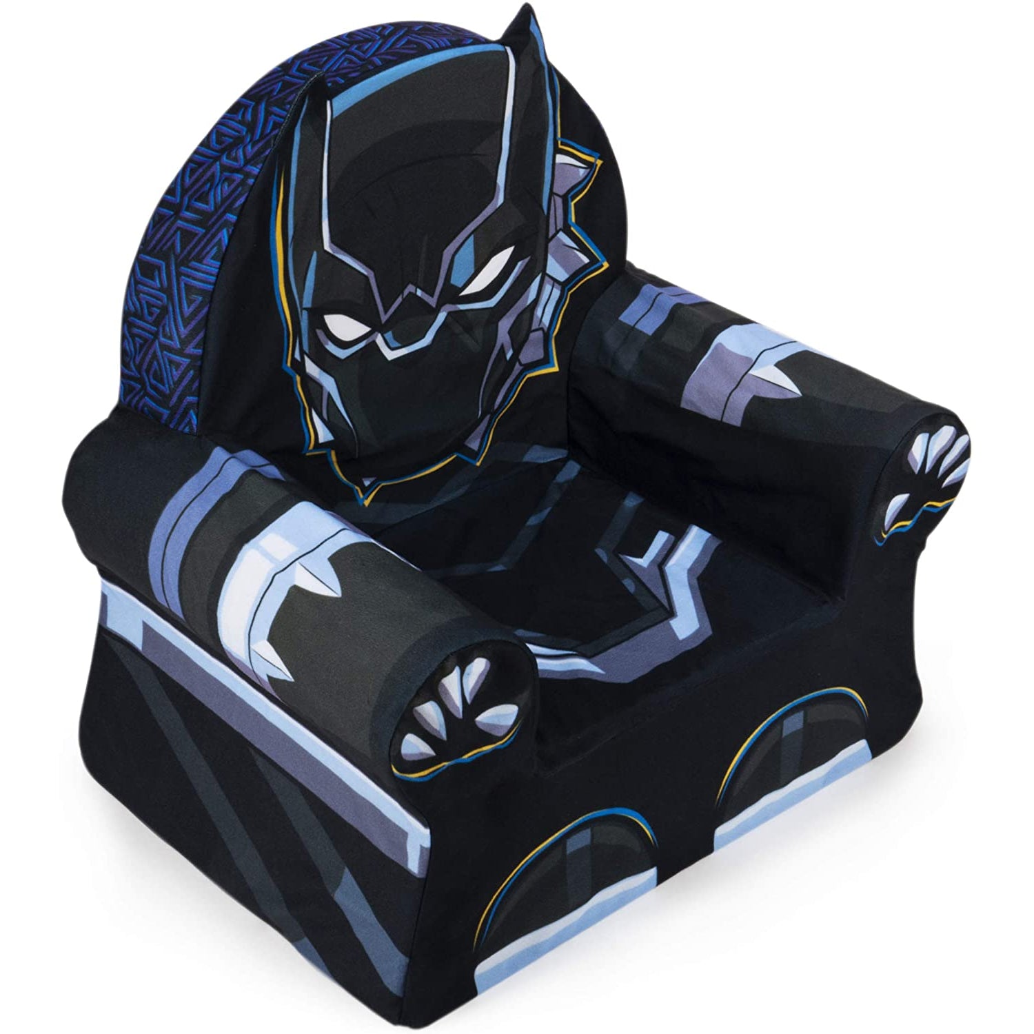 Marshmallow Furniture Children's Foam Cushion Chair Lounger Black Panther (Used)