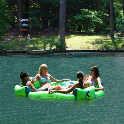 SwimWays Kelsyus Big Inflatable Nauti Elite Tube Pool Floating Raft (Open Box)