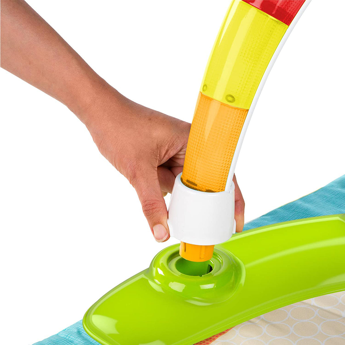 Bright Starts 2-in-1 Laugh & Lights Activity Gym & Saucer Bounce Chair w/ Toys - VMInnovations