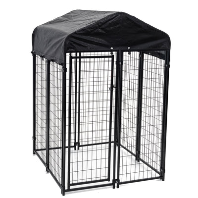 Lucky Dog Uptown 4 x 4 x 6 Foot Outdoor Covered Kennel Heavy Duty Dog Cage Pen (Refurbished)