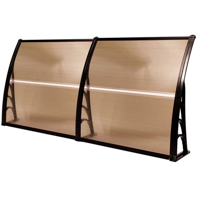 MCombo Outdoor 40 x 80 Inch Window Door Awning & Patio Canopy Shade, Dark Brown