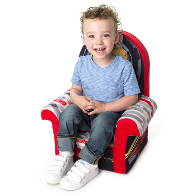 Marshmallow Furniture Comfy Foam Toddler Couch & Chair Package, Disney Cars 3