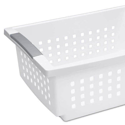 Sterilite Medium Sized White Stackable Storage & Organization Basket (Open Box)
