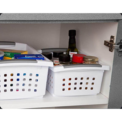 Sterilite Medium Sized White Stackable Storage & Organization Basket (Open Box)