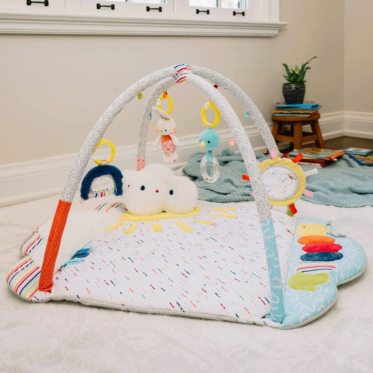GUND Baby Tinkle Crinkle and Friends Arch Activity Gym Sensory Plush Playmat - VMInnovations