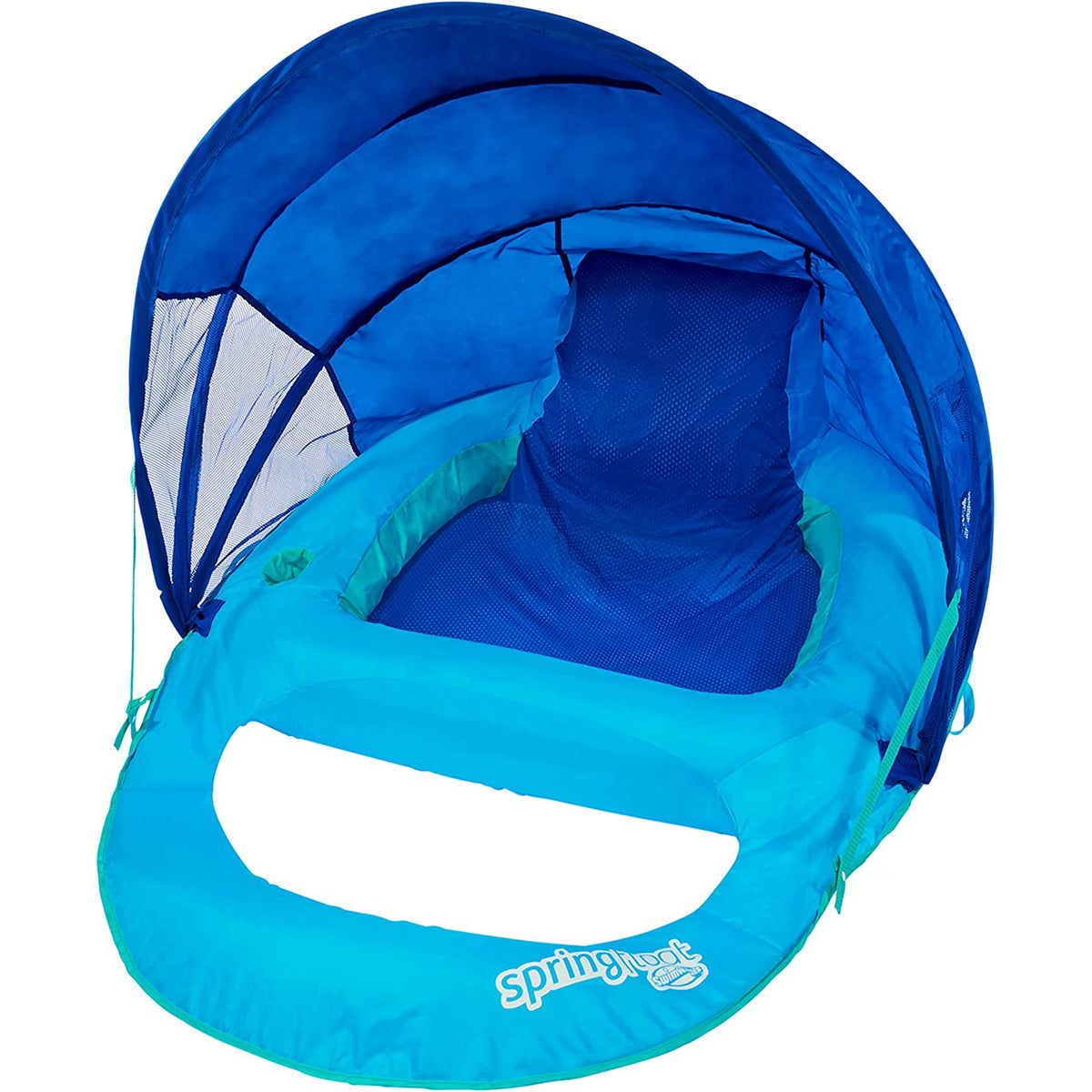 SwimWays Spring Float Recliner with Canopy Water Summertime Lounge Seat (3 Pack)