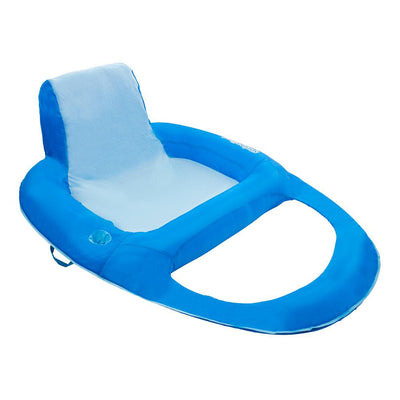 SwimWays Spring Float Recliner XL Inflatable Pool Float Lounger, Blue (2 Pack)