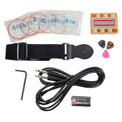 NEW Pyle 41" Acoustic Electric Guitar Starter Beginner Package Kit+ Accessories