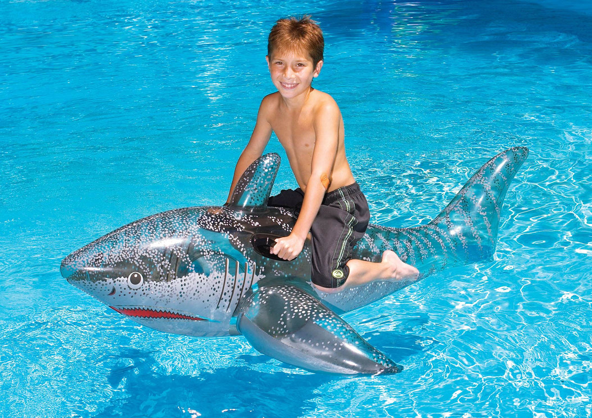 Swimline Pool Ride-On Shark Float Inflatable Toy Lounge 72-inch, 2-Pack | 9045 - VMInnovations