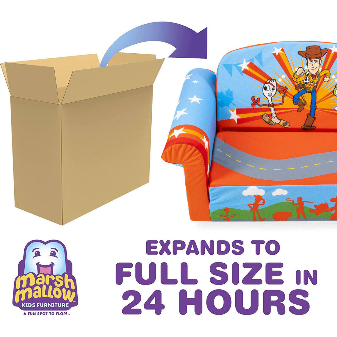 Marshmallow Furniture Kids 2-in-1 Flip Open Foam Compressed Sofa Bed,Toy Story 4 - VMInnovations