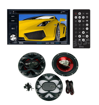 BOSS BV9362BI 6.2" Bluetooth Touchscreen DVD/CD Car Player + 6.5" Speakers Pair