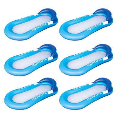 Bestway Contoured Aqua Lounge Inflatable Swimming Pool Float, 6 Pack | 43103E