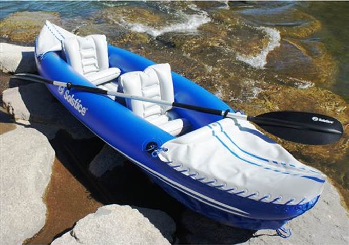 Solstice 29900 Whitewater Rapids Rogue 2-Person Inflatable Kayak w/ 2 Paddles