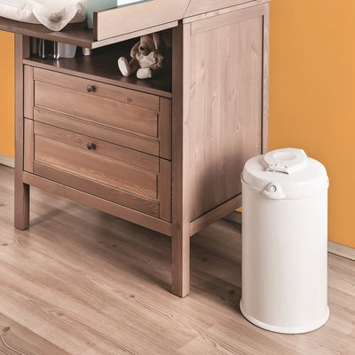 Bubula JR Premium Steel Diaper Waste Pail with Air Tight Lid and Lock, Gray (Used)