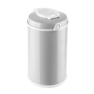 Bubula JR Premium Steel Diaper Waste Pail w/ Air Tight Lid, Gray (Open Box)