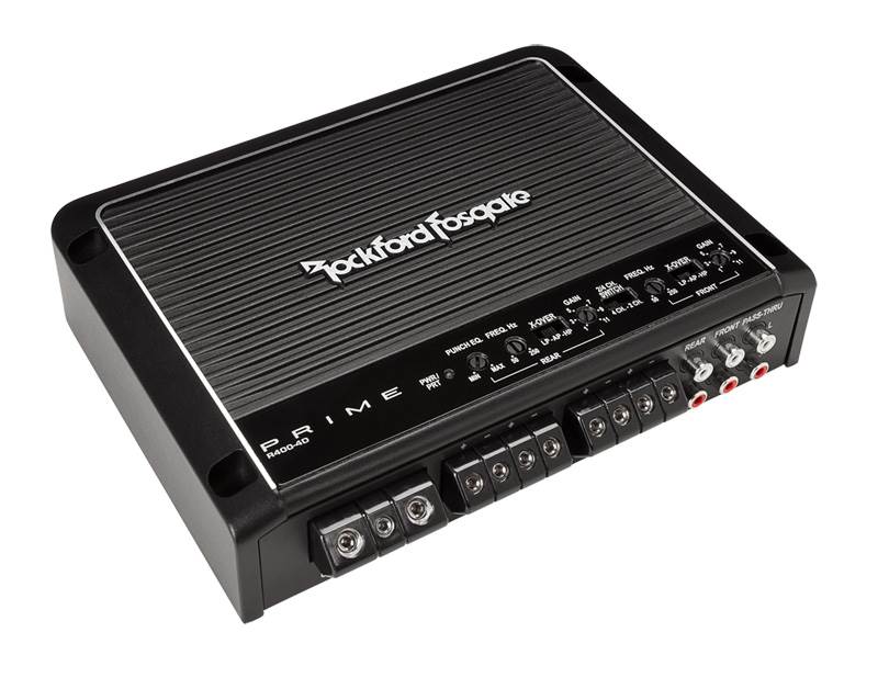 Rockford Fosgate R400-4D 400W 4 Channel Car Audio Amplifier + Wiring + Capacitor