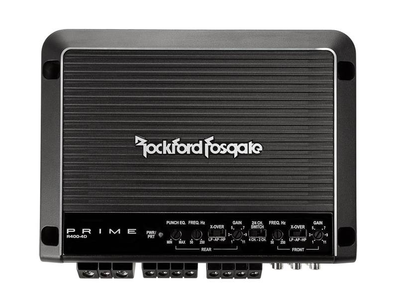 Rockford Fosgate R400-4D 400W 4 Channel Car Audio Amplifier + Wiring + Capacitor