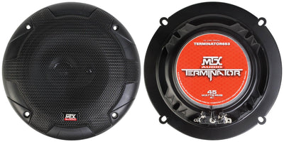 4) New MTX TERMINATOR653 6.5" 90W Coax Car Speakers Stereo + Boss 612UA Receiver