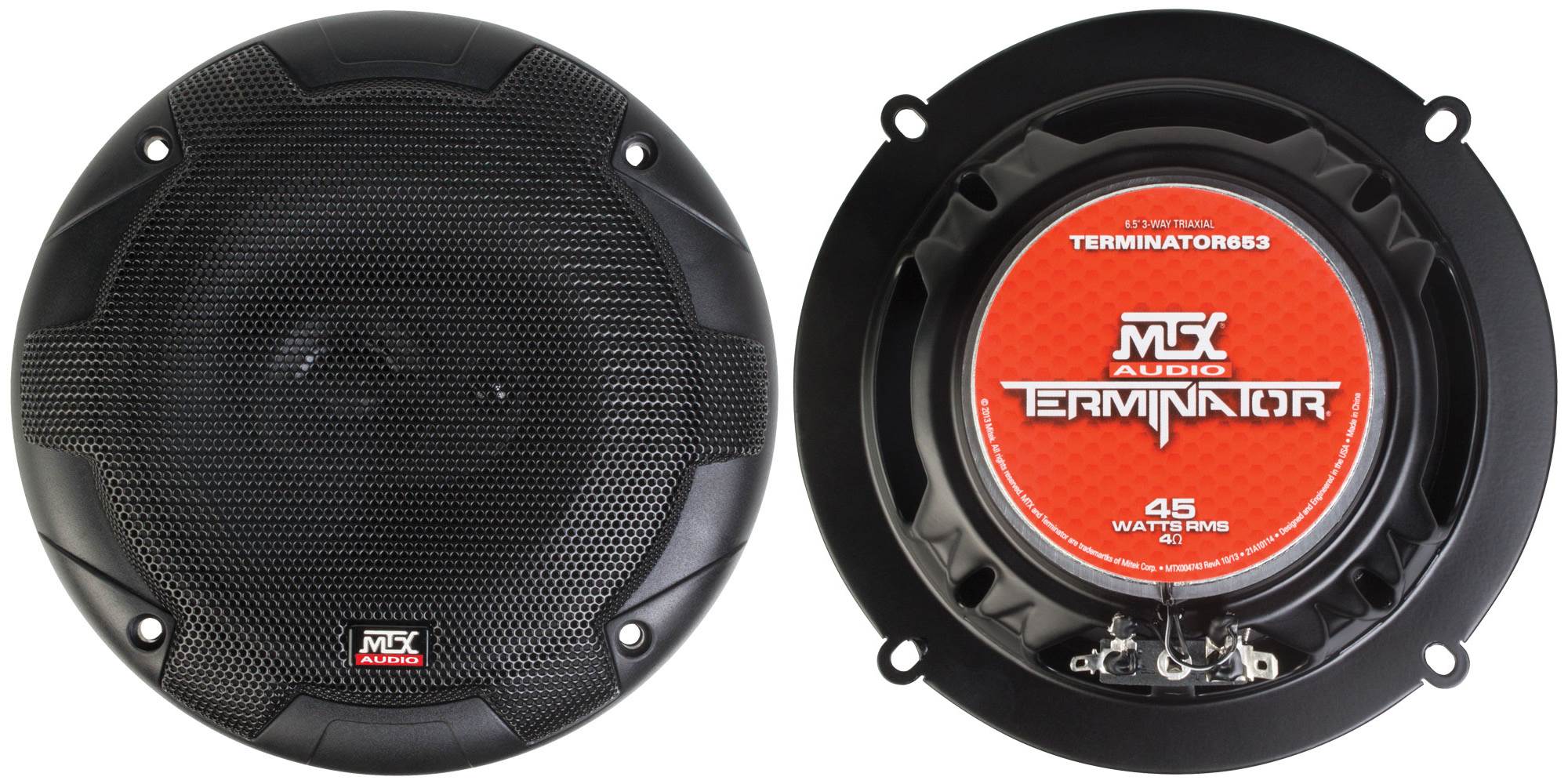 2) New MTX TERMINATOR653 6.5" 90W Car Speakers Stereo + Boss 506UA MP3 CD Player
